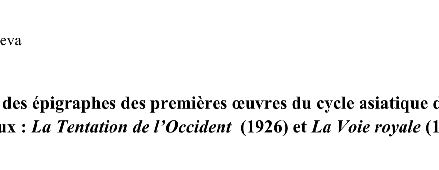 Nouvelle Étude sur les Œuvres Asiatiques d’André Malraux par Yulia Kovatcheva